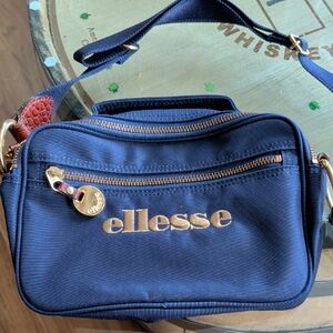 Ellesse Dark Blue Crossbody Bag with Gold Details